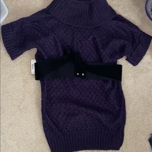 Cowl Neck Purple Sweater